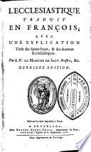 Explication du Vieux & Nouveau Testament
