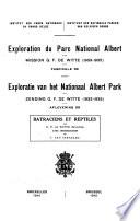 Exploration du Parc national Albert, Mission G.F. de Witte