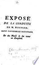 Exposé de la conduite de M. Mounier dans l'Assemblée Nationale et des motifs de son retour en Dauphiné