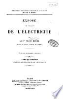 Exposé des applications de l'électricité: Applications mécaniques de l'électricité