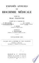 Exposés annuels de biochimie médicale