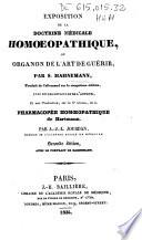 Exposition de la doctrine médicale homoepathique, ou organon de l'art de guérir