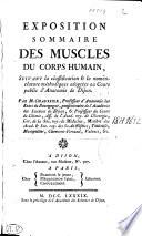 Exposition sommaire des muscles de corps humain