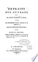Extraits d'un ouvrage du Dr Alex. Flajani, de Rome, sur les établissements publics, relatifs à la médecine