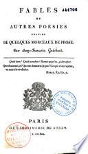 Fables et autres poésies, suivies de quelques morceaux de prose