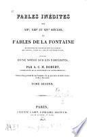 Fables inédites des XIIe, XIIIe et XIVe siècles, et fables de La Fontaine