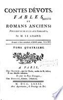 Fabliaux ou contes du XIIe et du XIIIe siècle, traduits ou extraits d'après divers manuscrits du tems; avec des notes historiques et critiques et les imitations qui ont été faites de ces contes depuis leur origine jusqu'à nos jours