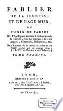 Fablier de la jeunesse et de l'âge mûr ou choix de fables