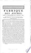 Fabrique des ancres
