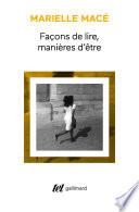 Façons de lire, manières d'être
