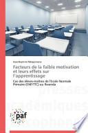Facteurs de la faible motivation et leurs effets sur l'apprentissage