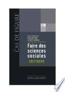 Faire des sciences sociales. Critiquer