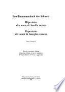 Familiennamenbuch der Schweiz: D-G. - 1969