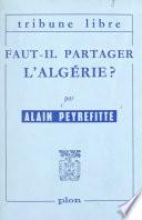 Faut-il partager l'Algérie