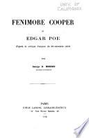Fenimore Cooper et Edgar Poe