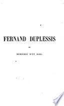 Fernand Duplessis ou mémoires d'un mari