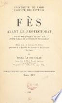 Fès avant le protectorat