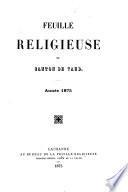 Feuille religieuse du Canton de Vaud