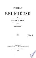 Feuille religieuse du Canton de Vaud