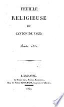Feuille religieuse du Canton de Vaud