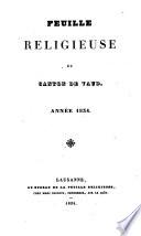 Feuille religieuse du Canton de Vaud
