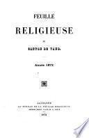 Feuille religieuse du Canton de Vaud