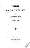 Feuille religieuse du Canton de Vaud