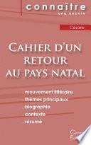 Fiche de lecture Cahier d'un retour au pays natal de Césaire (Analyse littéraire de référence et résumé complet)