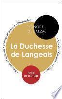 Fiche de lecture La Duchesse de Langeais (Étude intégrale)
