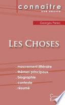 Fiche de lecture Les Choses de Georges Perec (Analyse littéraire de référence et résumé complet)