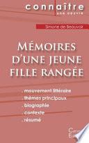 Fiche de lecture Mémoires d'une jeune fille rangée (Analyse littéraire de référence et résumé complet)