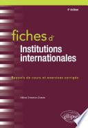 Fiches d'Institutions internationales - 4e édition