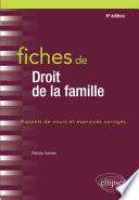 Fiches de droit de la famille - 6e édition