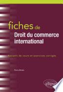 Fiches de Droit du commerce international