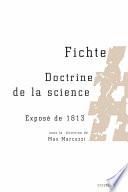 Fichte. Doctrine de la science