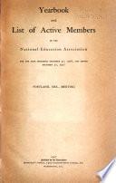 Fiftieth anniversary yearbook and list of active members of the National Educational Association