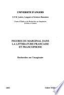 Figures du marginal dans la littérature française et francophone