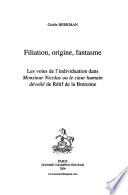 Filiation, origine, fantasme
