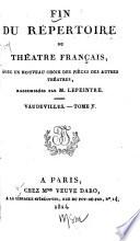 Fin du Répertoire du Théâtre Français
