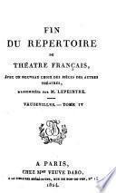 Fin du Répertoire du Théâtre Français