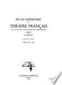 Fin du répertoire du Théatre Français