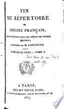 Fin du Répertoire du Théâtre Français