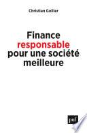 Livre Finance responsable pour une société meilleure