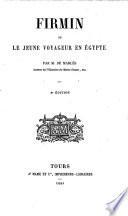 Firmin, ou: Le jeune voyageur en Egypte
