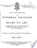 First Proofs of the Universal Catalogue of Books on Art,.