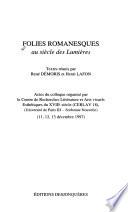 Folies romanesques au siècle des Lumières