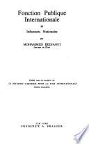 Fonction publique internationale et influences nationales