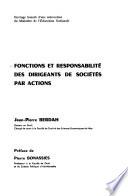 Fonctions et responsabilité des dirigeants de sociétés par actions