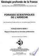 Forages scientifiques de l'Ardèche
