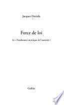 Force de loi